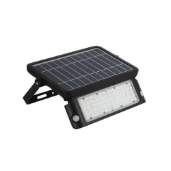 Projektor Solarny V-TAC 10W LED Czarny Czujnk Ruchu IP65 VT-787-10 4000K 800lm