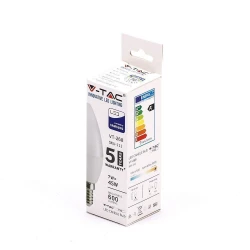 Żarówka LED VT-268 SAMSUNG CHIP 7W E14 CANDLE 4000K 600lm A+ 200st. 112