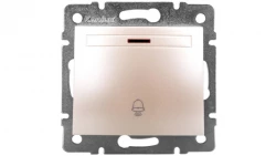 DOMO Łącznik zwierny dzwonek z LED szybkozłączka 10AX 250 perłowy białyV 011080230 24957