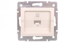 LOGI Gniazdo komputerowe pojedyncze (RJ45Cat 6 Jack) Kremowy 021400003 25168