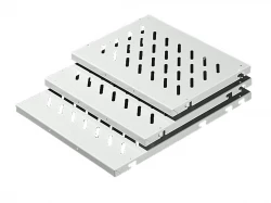 DK Półka urządzeniowa, do mocowania ram, 500 N, SxWxG: 471x29x600 mm, perforowan