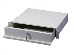 Szuflada, 3 U, głębokość 419 mm, do płaszczyzny montażowej 482,6 mm (19